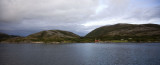 Leaving Svesfjord, a small short fjord with a charming bay where we hiked and kayaked.