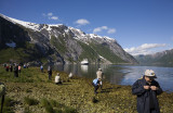 A field on the edge of Nordfjorden, a  20-mile-long branch of Melfjord.