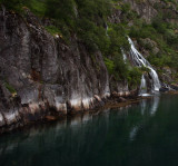 Waterfall in the Trollfjord