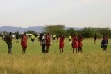 Masai Mara - Maasai watching soccer