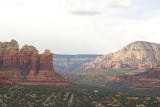 As the sun sets in Oak Creek Canyon, Sedona, AZ