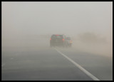 Local sandstorm coming - roads disappearing