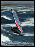 Windsurfing outside Malmoe Scania Sweden 2003