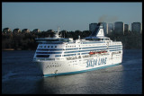 Silja Symphoni entering the harbour near Lidingö - Stockholm 2001