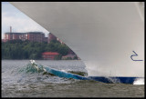 Bow wave from big ferry - Stockholm 2005