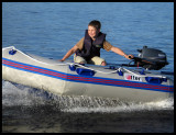 Martin and his speedboat at lake Helgasjön Växjö 2005