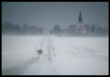 Snow drift outside Mörbylånga - Öland