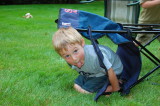 Caleb in his new Tent