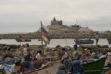 Another temple shot, through fishing boats