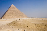 One of the pyramids still has a bit of its top