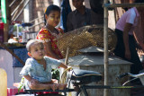 Street food sellers baby