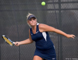 Timing her forehand
