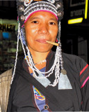 Street Seller Smoking a Cigarette