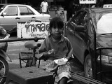 Little girl on Her Lunch Break at Talad Rangsit