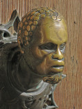 African head doorknocker, closeup .. 3083
