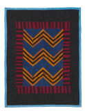 094: ZigZag (Roman Stripe variation) crib quilt, Haven, KS circa 1930 35x26