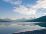 zP1010685 Wildfire smoke hazes morning mountains at Lake Macdonald in Glacier National Park.jpg