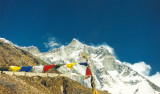 peaks and prayer flags.