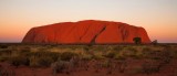 Uluru sunset, last rays of sunlight