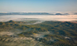 Landscape and fog from above