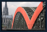 Decorated Hohenzollern Bridge in Cologne