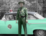 US Border Patrol Agent 1950s - Restored and Colorized