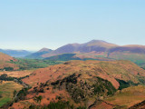 Skiddaw from Raise with Wanthwaite crags in foreground and Basenthwaite in distance left