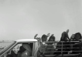 Waving Girls In A Truck