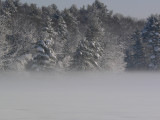 Snow & Fog on the Lake