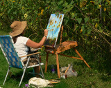 Artist with Sunflowers