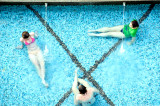 3 girls in pool