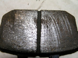 Rear brake pad glazed surface