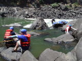 Day 1 Pulling the raft through rapid 1.JPG