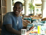 Day 8 Tembo having breakfast at Ilala Lodge.JPG
