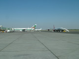 0958 12th March 07 Sharjah Airport Ramp with Dubai diverts parked.JPG