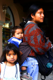 a mother & her children in Ensenada, Mexico