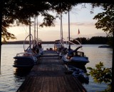 evening coffee on the dock