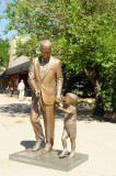 Statue of President John F. Kennedy and Son John