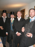 The 4 male mannequins with Redingote&Top Hat