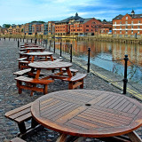 Round tables and river, York