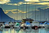 Marina and mountains, Montreux (3338