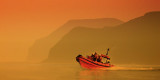 Lifeboat and sunset, West Bay