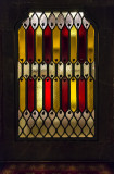 Catalan flag in glass