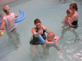 Swimming in the kids pool