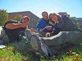 Lonewolf , Weather Carrot, and Gypsy Enjoy Lunch IN The Sun