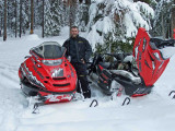  Eric With His Wife Tammys 600 Polaris On Left And His 900 On Right