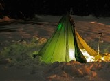 Night Winter Camp In The Cascades ( Trinity)