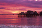 East Beach Wharf Red Sunrise