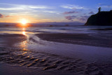 Olympic NP - Ruby Beach Sun Flare & Ripples