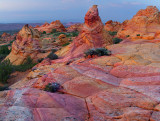 Coyote Buttes South - Post Sunset Pink Swirls  Hoodoos 23x34